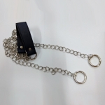 Metal chain with shoulder strap pad(23cm. x 3cm.)(160cm.)(0601) Color Μπλέ Ασημί