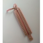 Eco Leather Zipper Full 39cm. X 7cm. (0402) Farbe Pink Gold