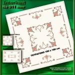 Embroidery Stamped Table Cover 180 x 180 - Cross-stitch No 11 Color 02