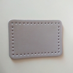 Eco Leather Πάτος Τσάντας Παραλληλόγραμος  από οικολογικό τεχνητό δέρμα 20,5Χ14εκ. (0202) Χρώμα Ασημί