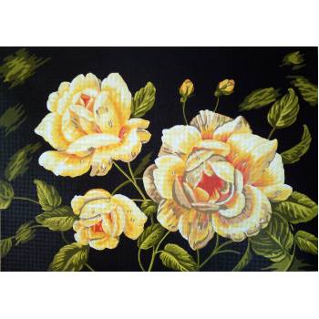 Stickpanel „Blumen“ im Format 50 x 70 cm 10.547 Gobelin-Diamant