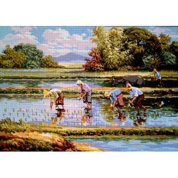 Embroidery Panel "Landscapes" dimension 50 x 70 cm 10.549 Gobelin-Diamant