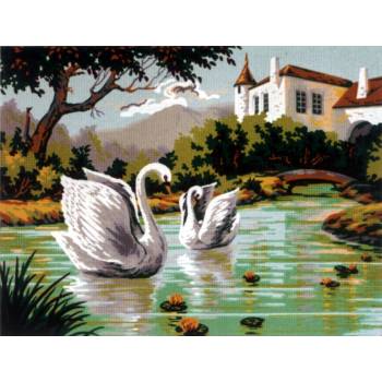 Embroidery Frame "Landscapes" size 50x60 cm D470 Gobelin-Diamant