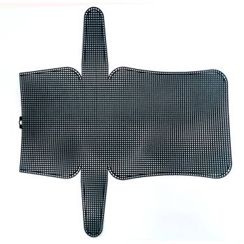 Fertige Kunststoffleinwand zum Taschenstricken in der Farbe Schwarz Nr. 3, 50 x 27 cm.