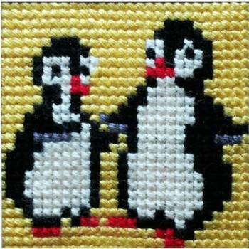 Gobelin L Penguins Stamped Embroidery Frame Kit (06.27)