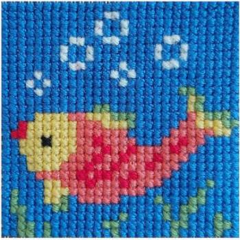 Gobelin L "Fish" Embroidery Kit Frame 20x20cm (06.42)