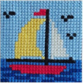 Gobelin L "Boat" Embroidery Kit Frame 20x20cm (06.38)