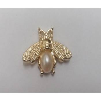 Bee Beauty Tag Pearl Gold 2 cm (0620)