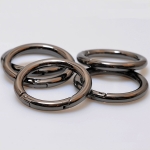 Metal O Ring with Mechanism LARGE (BA000119) Color Νο1 Ανθρακί