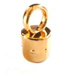 Metallglocke mit Schraube für handgefertigte Häkeltasche Griffe oder Quasten  , 3 cm -  ∅ 1,5 cm. (0255) Farbe 02