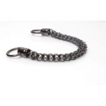 Metal Chain Handle with Rings, Length 36cm (ΒΑ000345) Color Νο4 Ανθρακί