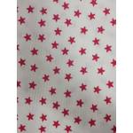 Polka dot 2-sided Fluffy Jersey Color Αστέρι  λευκό-κόκκινο / Stars white-red