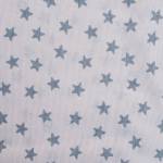 Φανέλα χνουδιασμένη 2 όψεων με τυπωμένα σχέδια Αστεράκια για παιδικά κουβερτάκια και σεντόνια Φ. 1.80 μ   100% Βαμβακερό Χρώμα Αστέρι  λευκό-γκρι / Stars white-Gray