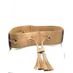 Band for Sugar Pouch Bag with Eco Leather Tassel Draw Cord ,9εκ. (ΒΑ000435) Color Μπεζ Πούρου