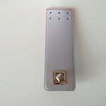 Eco Leather Γλωσσάκι Τσάντας από τεχνητό οικολογικό δέρμα με Κούμπωμα 21εκ. Χ 7εκ. (0303) Χρώμα Ασημί