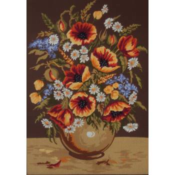 Πίνακας Κεντήματος ''Λουλούδια" διάσταση 35 x 50 cm 14.848 Gobelin-Diamant