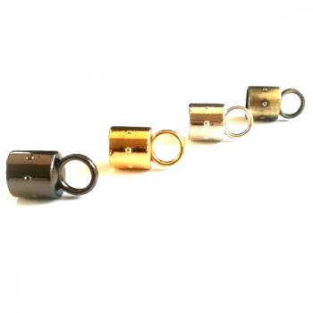 Metallglocke mit Schraube für handgefertigte Häkeltasche Griffe oder Quasten  , 3 cm -  ∅ 1,5 cm. (0255)