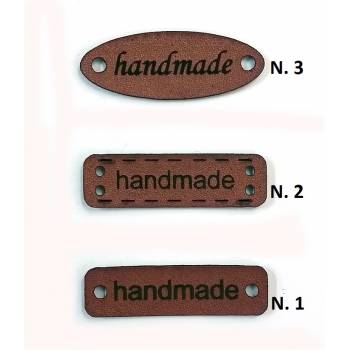 Ταμπελάκια Δερμάτινα Handmade oval και παραλληλόγραμμα .( 0610)