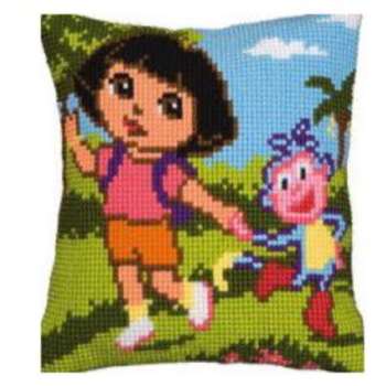 Μαξιλάρι Disney "Dora the Explorer" Dora & monkey Boots  KIT 40x40cm 8712/2590 ΚΙΤ