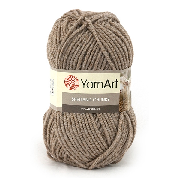 YarnArt Shetland Chunky Yarn, Brown - 619